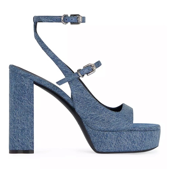 BNIB Givenchy Voyou Platform Denim Sandals - 39 - Picture 2 of 13